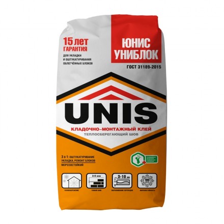 Клей кладочно-монтажный "Unis" Униблок